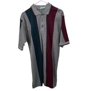 Winner Mate Golf Polo shirt M Men Black Green Burgundy Short Sleeve Knit 90s